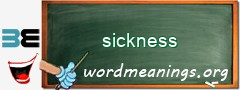WordMeaning blackboard for sickness